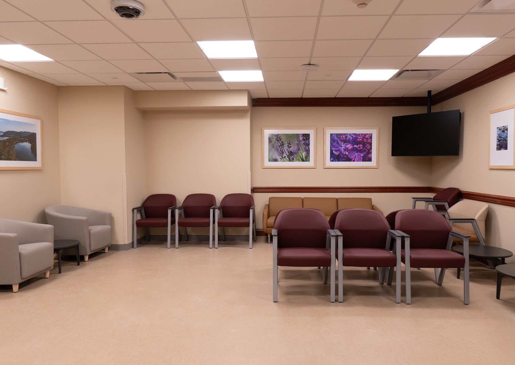Staff lounge with timber shelving, Optum United Healthcare